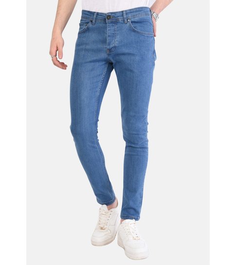 TRUE RISE Heren Slim fit Klassieke Spijkerbroek - DP/S-55 NW - Blauw