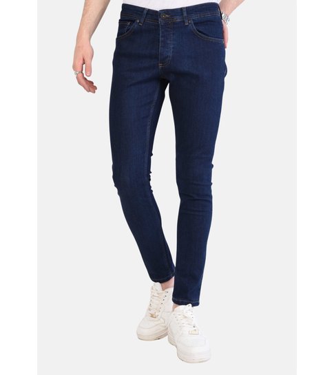 TRUE RISE Klassieke Spijkerbroek Heren Slim Fit - DP/S-57 NW - Blauw