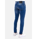 TRUE RISE Ripped Jeans Heren Slim Fit Strech -DC-046- Blauw