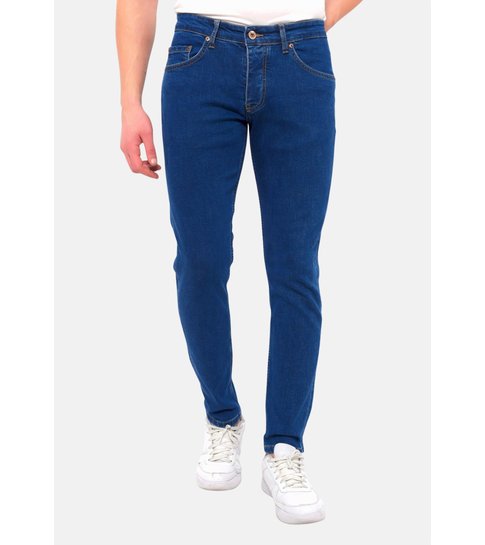 TRUE RISE Nette Broeken Mannen Slim Fit DP/S-56- Blauw