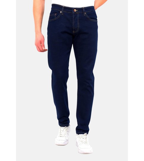 TRUE RISE Nette Slim Fit Heren Jeans met Stretch - DC-059 - Blauw