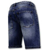 Enos Slim Fit Korte Broek Heren - Denim Short - Blauw