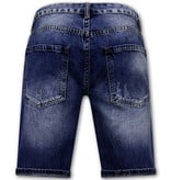 Enos Slim Fit Korte Broek Heren - Denim Short - Blauw