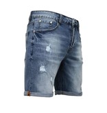 Enos Korte Broek Heren - Denim Short - 9078 - Blauw