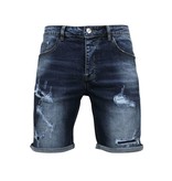 Enos Korte Broek Heren - Jeans Short - 9082 - Blauw