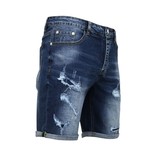 Enos Korte Broek Heren - Jeans Short - 9082 - Blauw