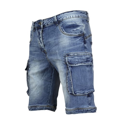 Enos Korte Spijkerbroek Mannen - Shorts Heren Spijker -950 / J-981 - Blauw