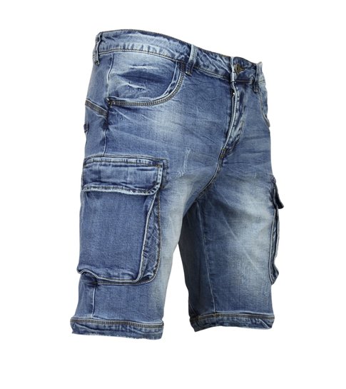 Enos Korte Spijkerbroek Mannen - Shorts Heren Spijker -950 / J-981 - Blauw