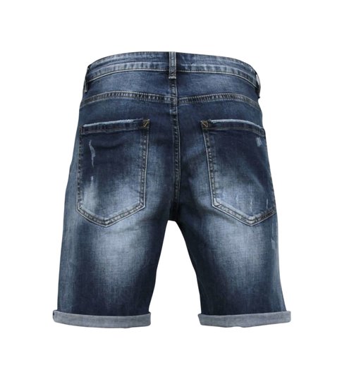 Enos Korte Broek Heren - Gescheurd Short - 9085 - Blauw