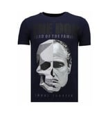 Local Fanatic The Don Skull - Rhinestone T-shirt - Navy