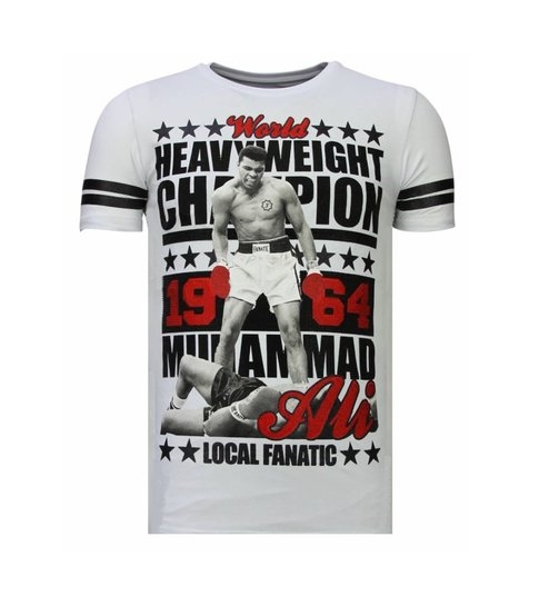 Local Fanatic Greatest Of All Time  Ali T-shirt - Wit