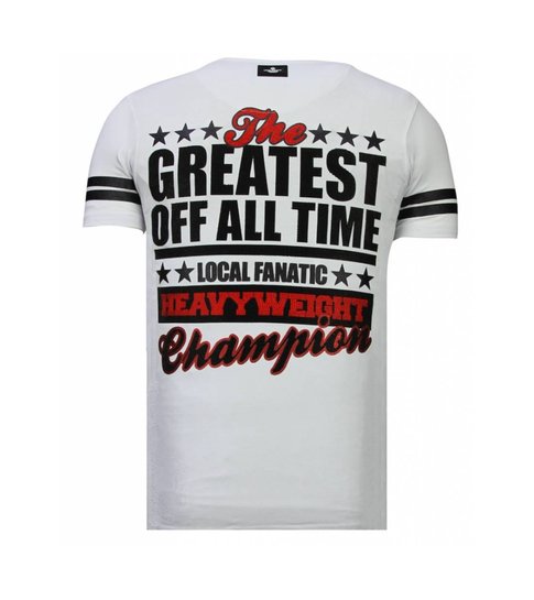 Local Fanatic Greatest Of All Time  Ali T-shirt - Wit