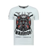 Local Fanatic Savage Samurai - Stoere T shirt Heren - 6327W - Wit