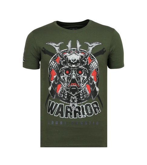 Local Fanatic Savage Samurai - Print T shirt Heren - 6327G - Groen