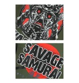 Local Fanatic Savage Samurai - Print T shirt Heren - 6327G - Groen