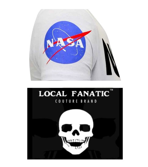 Local Fanatic Stoere Nasa Shirt Heren - Wit