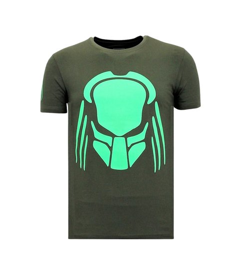 Local Fanatic  T-shirt Heren met Print - Predator Neon Print - Groen