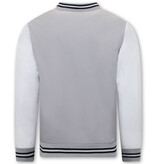 TONY BACKER Dunne Heren Bomber Baseball Jacket  Zomer - Grijs