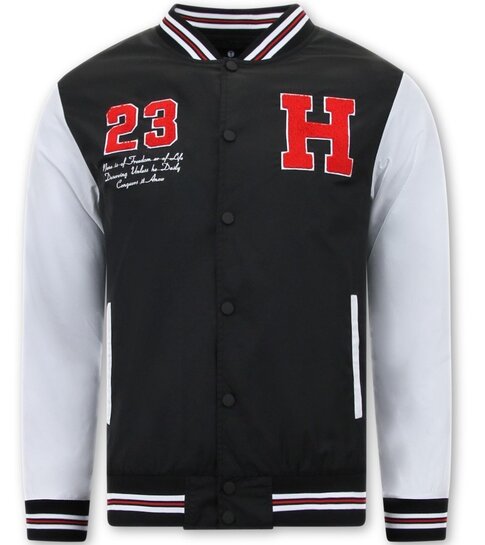 TONY BACKER Dunne Baseball Jacket Classic - Zwart