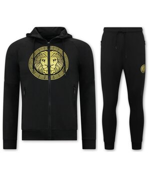  TopStar Slim Fit Joggingpak Heren - Lion Zilver - Zwart