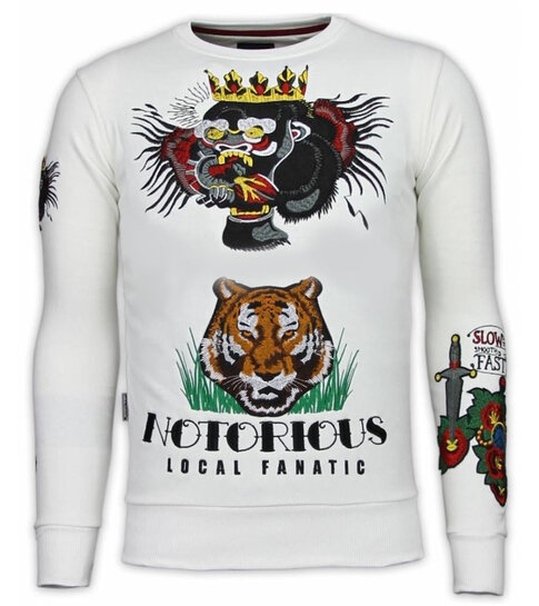 Local Fanatic Conor Notoriuous Tattoo Sweater - Wit