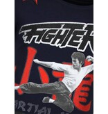 Local Fanatic Fighter - Bruce Lee T-shirt Rhinestones - Navy