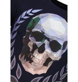 Local Fanatic Skull Originals - Rhinestone T-shirt - Navy