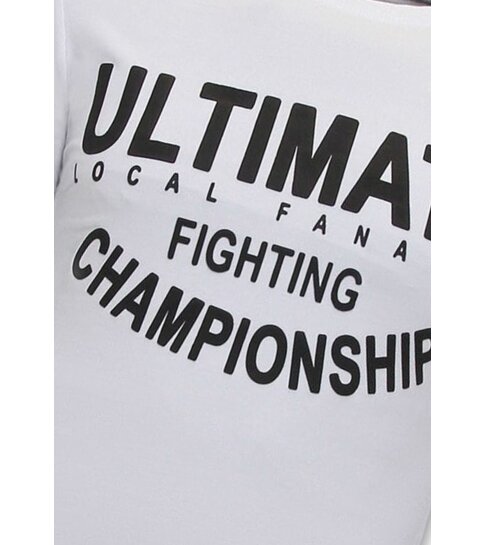 Local Fanatic Ultimate Fighting Heren Tshirt  - Wit