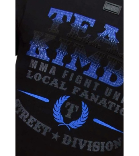 Local Fanatic Kimbo Slice - Rhinestone T-shirt - Zwart