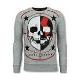 Local Fanatic Skull Trui - God of War Heren Sweater - Grijs