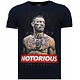 Conor Notorious Legend  - Rhinestone T-shirt - Blauw