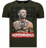 Local Fanatic Conor Notorious Legend  - Rhinestone T-shirt - Groen