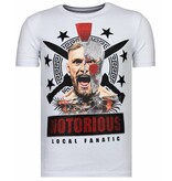 Local Fanatic Conor Notorious Warrior - Rhinestone T-shirt - Wit