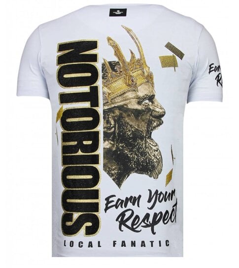 Local Fanatic Notorious King - Conor T-shirt - Wit