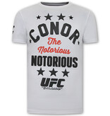 Local Fanatic The Notorious Conor Print Shirt Heren - UFC - Wit