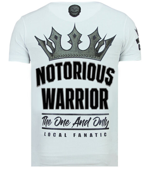 Local Fanatic King Notorious - Slim fit T shirt Mannen - 6324Z - Wit