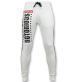 Local Fanatic Exclusieve Trainingsbroek Mannen - Conor Notorious Sweatpants - Wit