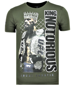 Local Fanatic King Notorious - Zomer T shirt Mannen - 6324G - Groen