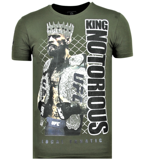 Local Fanatic King Notorious - Zomer T shirt Mannen - 6324G - Groen