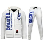 Local Fanatic Exclusieve Heren Trainingspak  - Rocky Balboa Sport Pak - Wit