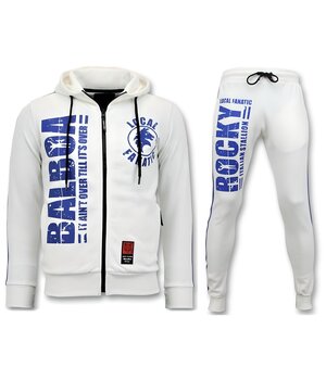 Local Fanatic Joggingpak Heren  - Trainingspak - Rocky Balboa Sport Pak -GS11-6247- Wit