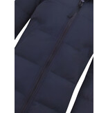 MATOGLA Puffer Jacket Dames Lang Getailleerd - 8606 - Blauw