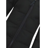 MATOGLA Lange Puffer Jas Dames Getailleerd - 8606ZCNW- Zwart