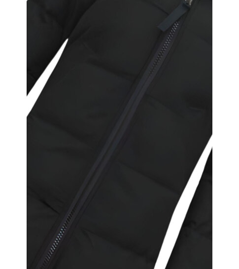 MATOGLA Lange Puffer Jas Dames Getailleerd - 8606ZCNW- Zwart