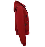 Gentile Bellini Gewatteerde Jas Kort Dames met Capuchon - 8815 - Rood