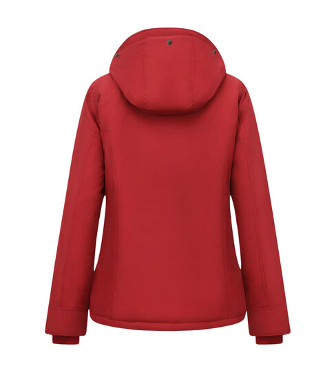 TheBrand Winterjas Dames Gewatteerd – Met Capuchon – 551- Rood