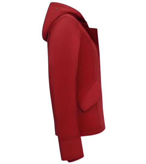 TheBrand Winterjas Dames Gewatteerd – Met Capuchon – 551- Rood