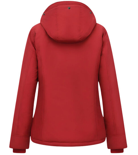 TheBrand Winterjas Dames Gewatteerd – Met Capuchon – 551- Rood