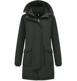 Gentile Bellini Lange Winterjas Dames Sale met Capuchon - 2728 - Groen