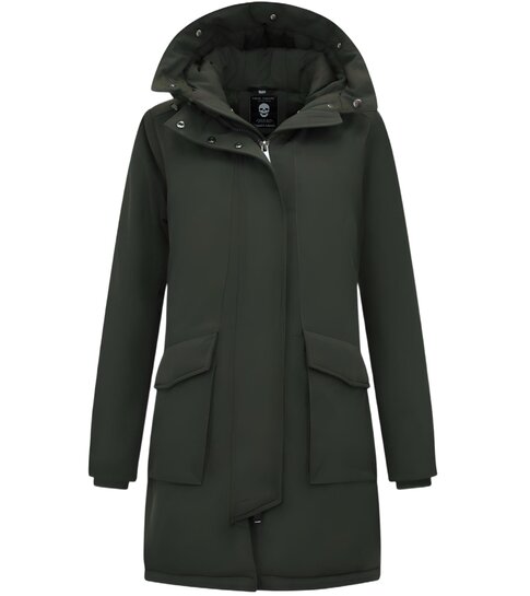 Gentile Bellini Lange Winterjas Dames Sale met Capuchon - 2728 - Groen